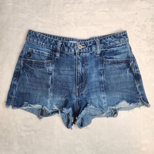 KanCan Estilo High Rise Frayed Hem 2.5in Short Sz 26